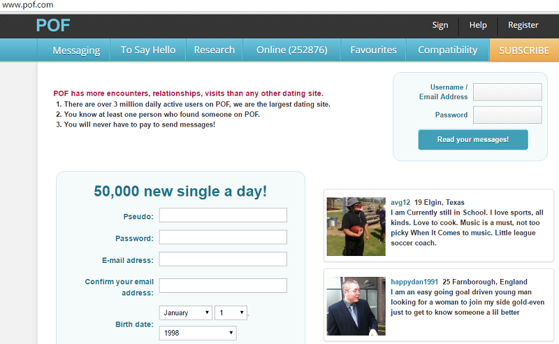 Pof Login Homepage