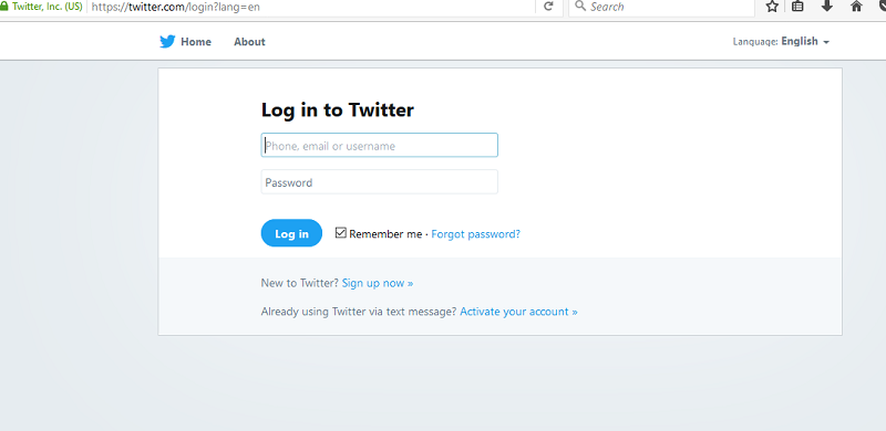 twitter login