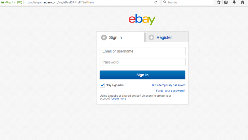 my ebay login