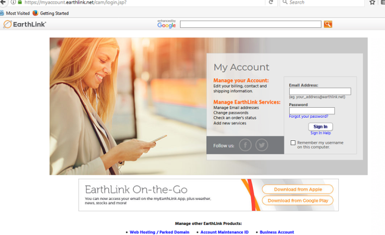 pronlems with earthlink email