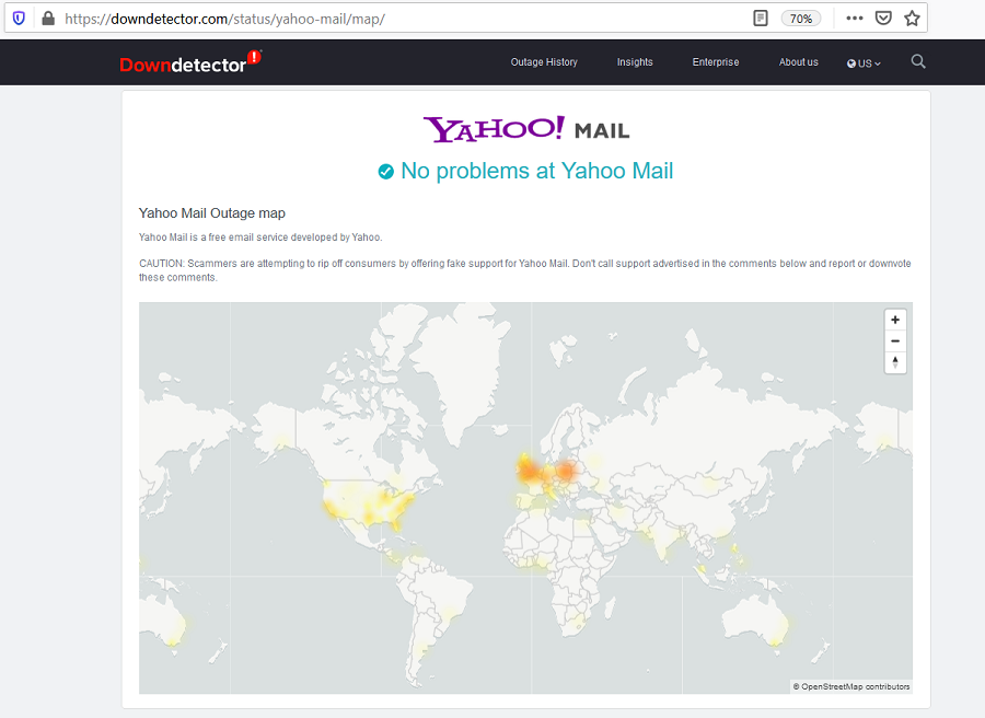 Is Yahoo Mail Down Today? Any problems with Yahoo Mail today?