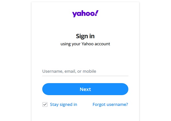 ymail login