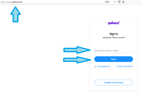 yahoo mail login