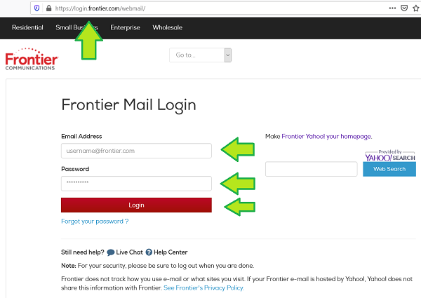 Frontier Mail login